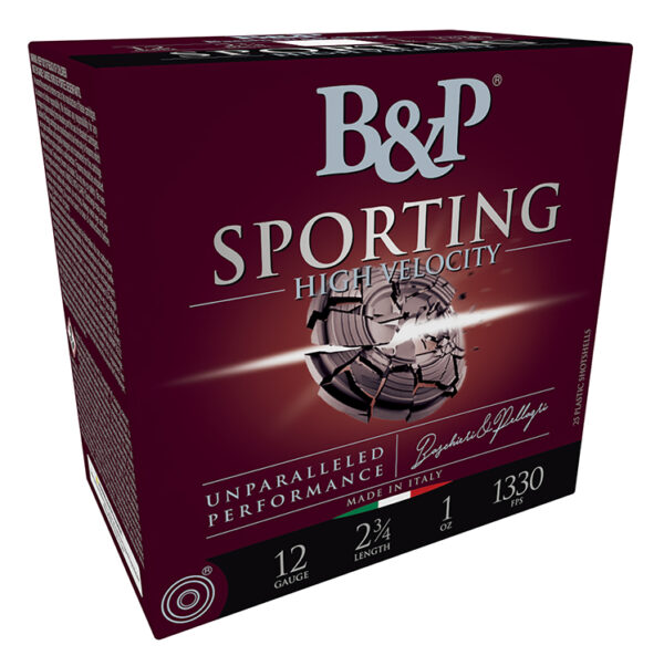 149224 B&P 12B1SCH8 Sporting Clays High Velocity 12Gauge 2.75" 1oz 8Shot 25 Per Box/10 Case