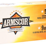 163413 Armscor 50043PH USA 9mm 115gr Full Metal Jacket 50 Per Box/20 Case