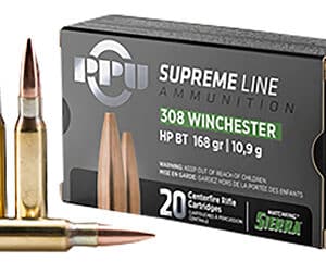 TR&Z PPMK308  Supreme Line 308 Win 168 gr Sierra MatchKing BTHP 20 Per Box/ 10 Case