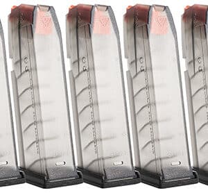 Strike Industries GMAG19X5   15rd Compatible w/ Glock 19/26 Gen3-5 Translucent Smoke 5 Pack