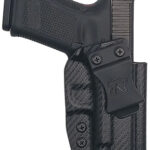 166155 Rounded Gear GLK192332CFRHVAR Kydex IWB Black Kydex Fits Glock 19 Belt Clip Right Hand