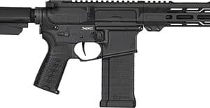 CMMG Banshee MK4 5.7x28mm AR pistol with M-LOK handguard and black Cerakote finish