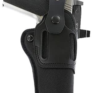 Galco SA95RB Switchback Strongside Crossdraw Belt Black Hybrid Leather-Synthetic Ambidextrous
