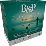 167979 B&p Ammunition 12B8DS23 Dual Steel 12Gauge 3" 1 1/8oz 2/3Shot 10 Per Box/10 Case