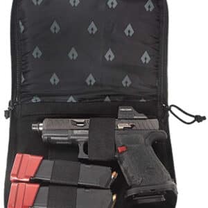 Advance Warrior Solutions SPC9 Single Pistol Case  9.50" Long Black Durable Soft Fabric Compatible w/ Most Standard Sized Pistols