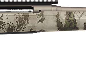Savage Axis 2 PRO Compact GEN II .243 Winchester rifle with Woodland camo stock and 20 inch barrel