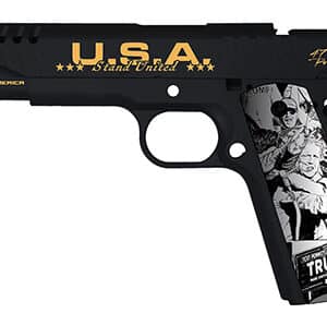Auto-Ordnance 1911 Trump Fight .45 ACP 5-inch pistol with custom engraved grips