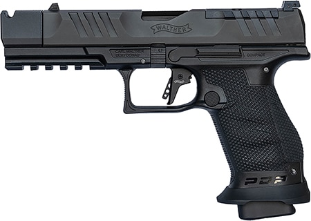 Walther PDP Pro-X Compact 9mm pistol, black, optics-ready slide, 4.6 inch barrel
