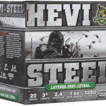 171779 HEVI-Shot HS62024 HEVI-Steel Waterfowl 20Gauge 3" 1oz 2/4Shot 25 Per Box/10 Case