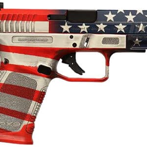 G-Force Arms RPX9 Exodus 9mm pistol with American Flag Cerakote finish and fiber optic sights