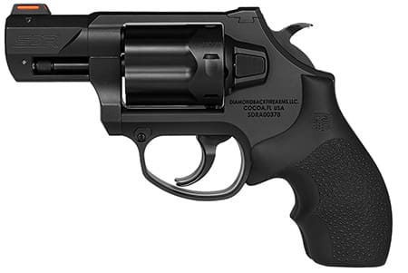 Diamondback SDR .357 Magnum 2-inch Black Nitride revolver with Hogue rubber grip and fiber optic sights