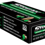 173064 Ammo Inc 40180TMCSTRKGRN50 Streak Visual (GREEN) 40S&W 180gr Total Metal Case 50 Per Box/20 Case