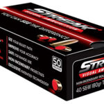 173067 Ammo Inc 40180TMCSTRKRED50 Streak Visual (RED) 40S&W 180gr Total Metal Case 50 Per Box/20 Case