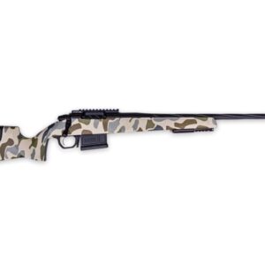 Weatherby 307 HUSH 7mm Remington Magnum rifle with 26-inch fluted barrel, black Cerakote and HUSH Tundra camo stock