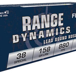 Fiocchi 38C Range Dynamics  38Special 158gr Lead Round Nose 50 Per Box/20 Case