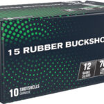 A12LERB10 1 FIOCCHI RUBBER BUCK 12GA 2.75" - 15-PELLET 10RD 25BX/CS