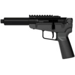 DKSA103 2 Dark Mountain Arms Stowaway Handgun 5.7x28 Single Shot 5" 1/2x28 Threaded Barrel Black with Brace Adapter