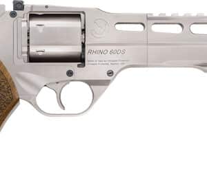 Chiappa Rhino .357 Magnum 6in nickel revolver with walnut grips and fiber optic front sight