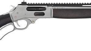 Henry All-Weather .45-70 Government lever-action rifle with Picatinny scout rail and stained hardwood stock