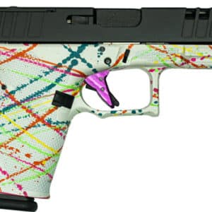 Great Lakes GL19SWHT Striker 9mm pistol splatter white frame black slide