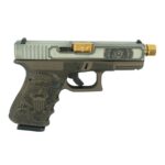 GLUI1950203T2T 1 1 Glock 19 Gen 3 Compact "Trump Edition" Handgun 9mm Luger 15rd Magazines (2) 4.4" Threaded Gold Barrel Two Tone Austria made