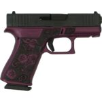 GLUX4350201FRBCP 1 Glock 43X "Full Engraved Paisley" Black Cherry Handgun 9mm Luger 10rd Magazines(2) 3.4" Barrel Accessory Rail USA Made