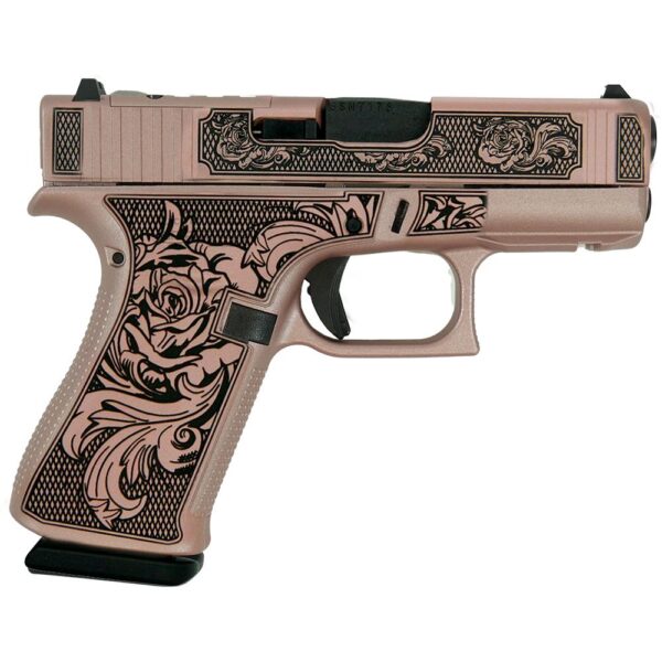 GLUX4350201FRGRII 1 Glock 43X "Glock & Roses II" Handgun 9mm Luger 10rd Magazines(2) 3.4" Barrel Accessory Rail USA Made