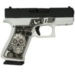 GLUX4350201FRSSOC.psd 0001 Layer205 Glock 43X "Sugar Skull" Black & White Handgun 9mm Luger 10rd Magazines(2) 3.4" Barrel Front Grip Rail RMR/c Optic Cut USA Made