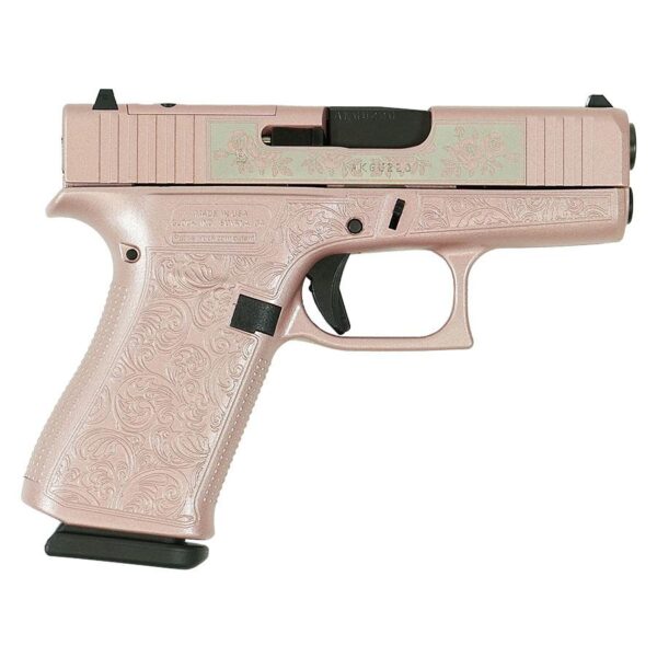 GLUX4350201GROC 1 Glock 43x Custom Engraved "Glock N Roses" Subcompact Handgun 9mm Luger 10rd Magazines (2) 3.41" Barrel RMR/c Optic Cut