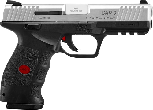 SAR Arms SAR9 9mm stainless slide polymer-frame semi-auto pistol