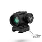 IQRMPS120R6 1 Swampfox Raider Micro Prism Red Dot Sight 1x20 Red IR 6 MOA