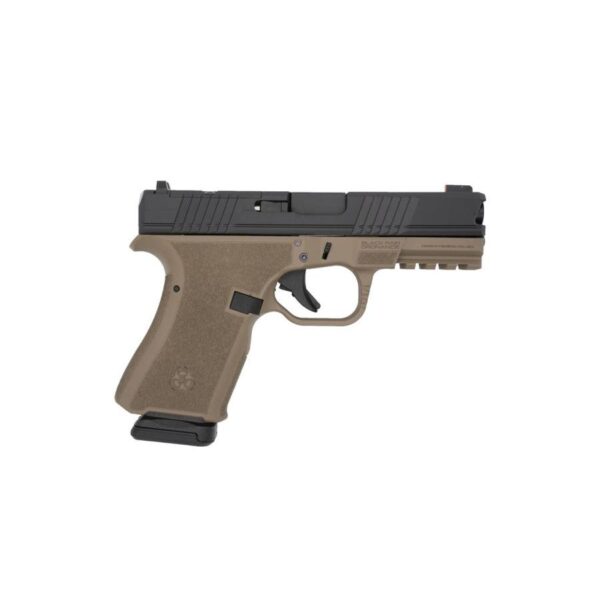 IRBROFL9MMFDEBLK1 Black Rain Frontline Handgun 9mm Luger 15rd Magazine 3.75" Barrel FDE/Black Finish Optic Ready