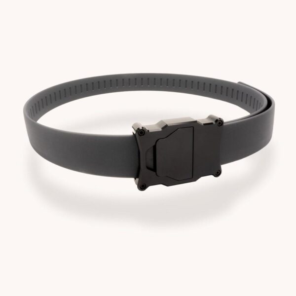 QSSAAB 1 1 Shield Arms Apogee Belt Grey Belt and Black Buckle