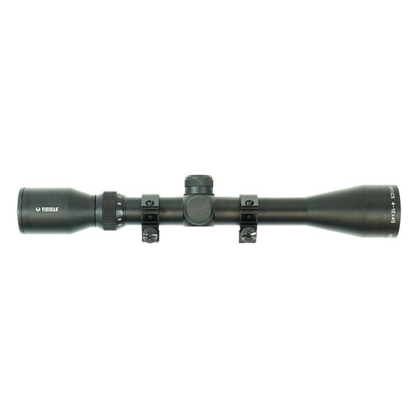 VL9810136 1 2024 Viridian Rifle Scope 4-12x40 R4 Black with Rings Retail Box