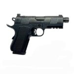 XXAA35X1QMDPDBK15NVC Alpha Foxtrot AF1911-S15 AMBI-BOB Handgun 9mm Luger 15rd Magazine 3.5'' Threaded Barrel Optic Ready DLC Black