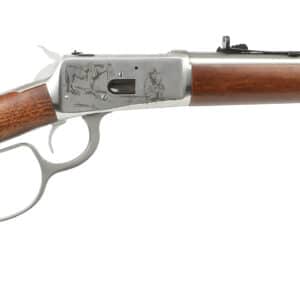 Heritage Arms R92 .357 Magnum stainless lever-action rifle with hardwood stock and engraved receiver