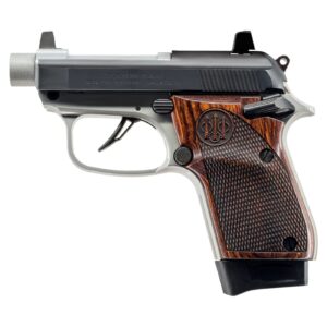 Beretta 30X Tomcat .32 ACP micro-compact pistol with stainless frame, black slide and wood grips