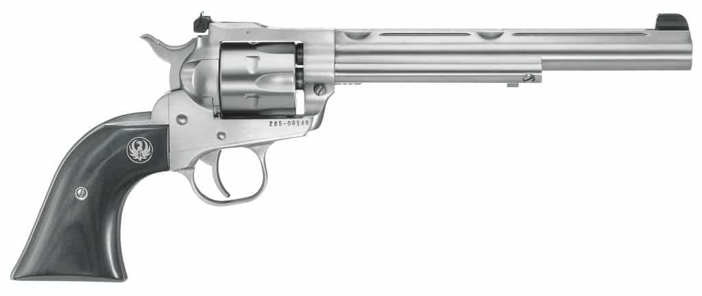 Ruger Single-Six Hunter revolver, 7.5 inch satin stainless, black laminate grips