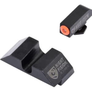 Night Fision GLK001014OGZ Tritium Night Sights For Glock  Green Tritium Orange Outline Front Sight- Black/Blank Rear Sight Glock 17/17L/19/22