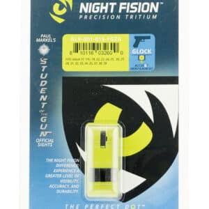 Night Fision GLK001015YGZ Student Of The Gun Accur8 For Glock  Green Tritium Yellow Outline Front Sight-Green Tritium Black Outline Rear Sight Glock 17/17L/19