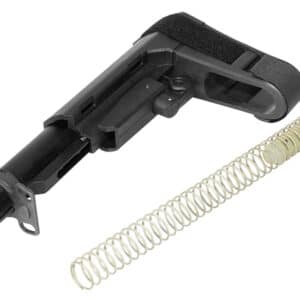 CMMG 55CA9F7 RipBrace Kit 6 Position Black Synthetic with Fastback & P3 Technology for AR-Platform