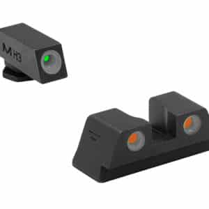 Meprolight USA 102203301 Tru-Dot  Green Tritium White Outline Front Sight-Orange Tritium White Outline Rear Sight Glock 42/43/43X/48