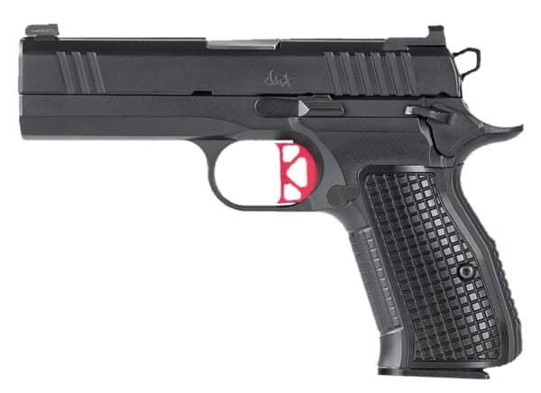 Dan Wesson DWX C 9mm compact pistol with 4-inch barrel and DLC black finish
