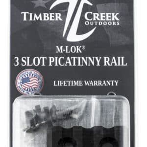 Timber Creek Outdoors M3SPRBL M-LOK 3 Slot Picatinny Rail  Black Anodized