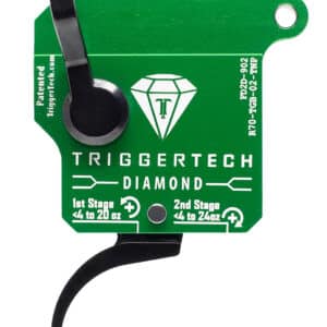 TriggerTech R70TGB02TNP Diamond  Two-Stage Pro Curved Trigger with 0.50-2.80 lbs Draw Weight & Green w/Black Parts Finish for Remington 700 Right