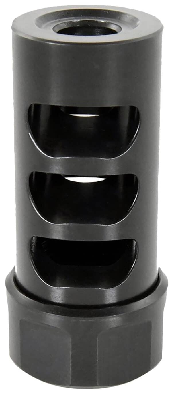 American Precision Arms G2M1230N Gen 2 Micro Bastard Self Timing Brake Black Nitride Stainless Steel with 1/2"-28 tpi Threads, 1.86" OAL, & .750" Diameter for 30 Cal AR-Platform & Hunting Rifles