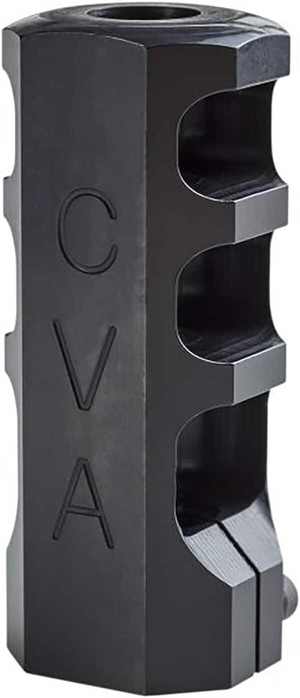 CVA AC1726 Muzzle Brake  Black Nitride with 3/4"-24 tpi Threads for 50 Cal CVA Paramount, Accura LR-X, Accura MR-X