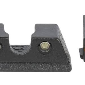 Meprolight USA 402203131 Hyper-Bright  Green Tritium Orange Outline Front Sight-Green Tritium Black Outline Rear Sight Glock 42/43