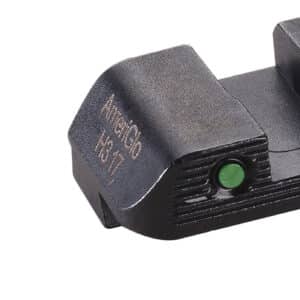 AmeriGlo GL822 Trooper Sight Set for Glock  Green Tritium LumiGreen Outline Front Sight-Green Tritium Black Outline Rear Sight