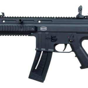 Mauser Rimfire M-15 .22 LR black rimfire rifle with folding stock and adjustable cheek rest